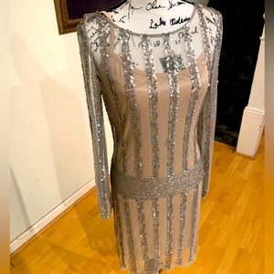 Aidan Mattox sequins and mesh dress in a size 8.